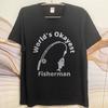 Cotton Summer For Her Tshirt Worlds Okayest Fisherman With Fishing Rod And Fish Short Sleeve New Arrived ONeck Tees