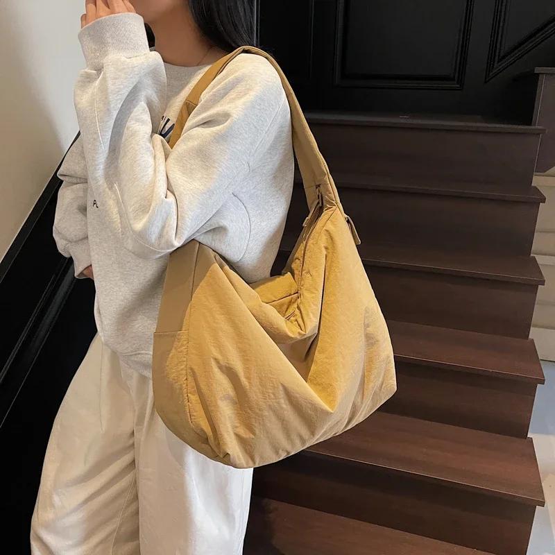 Large Capacity Simple Solid Design Women's Tote Bags High Quality Casual Versatile Super Cool Stylish Shoulder & Crossbody Bags