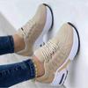 Spring/Summer 2022 Women's Plus Size Sporty Casual Fly-Knit Wedge Heel Lace-Up Mesh Shoes