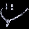 Emmaya Classic Crystal Wedding Jewelry Sets For Women Clear Cubic Zircon Necklace Earrings Set Bridal Engagement Jewelry
