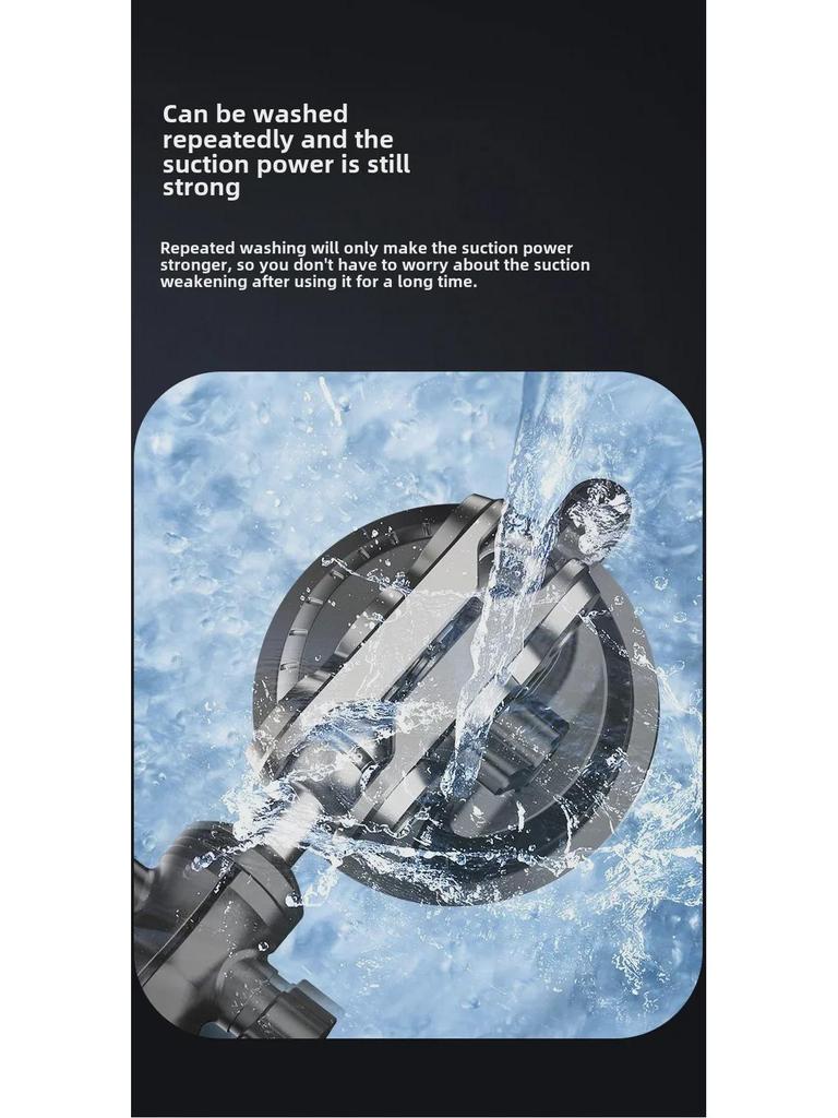 Two-in-One Car Phone Holder with Strong Suction Cup and Multi-Angle Aluminum Clip