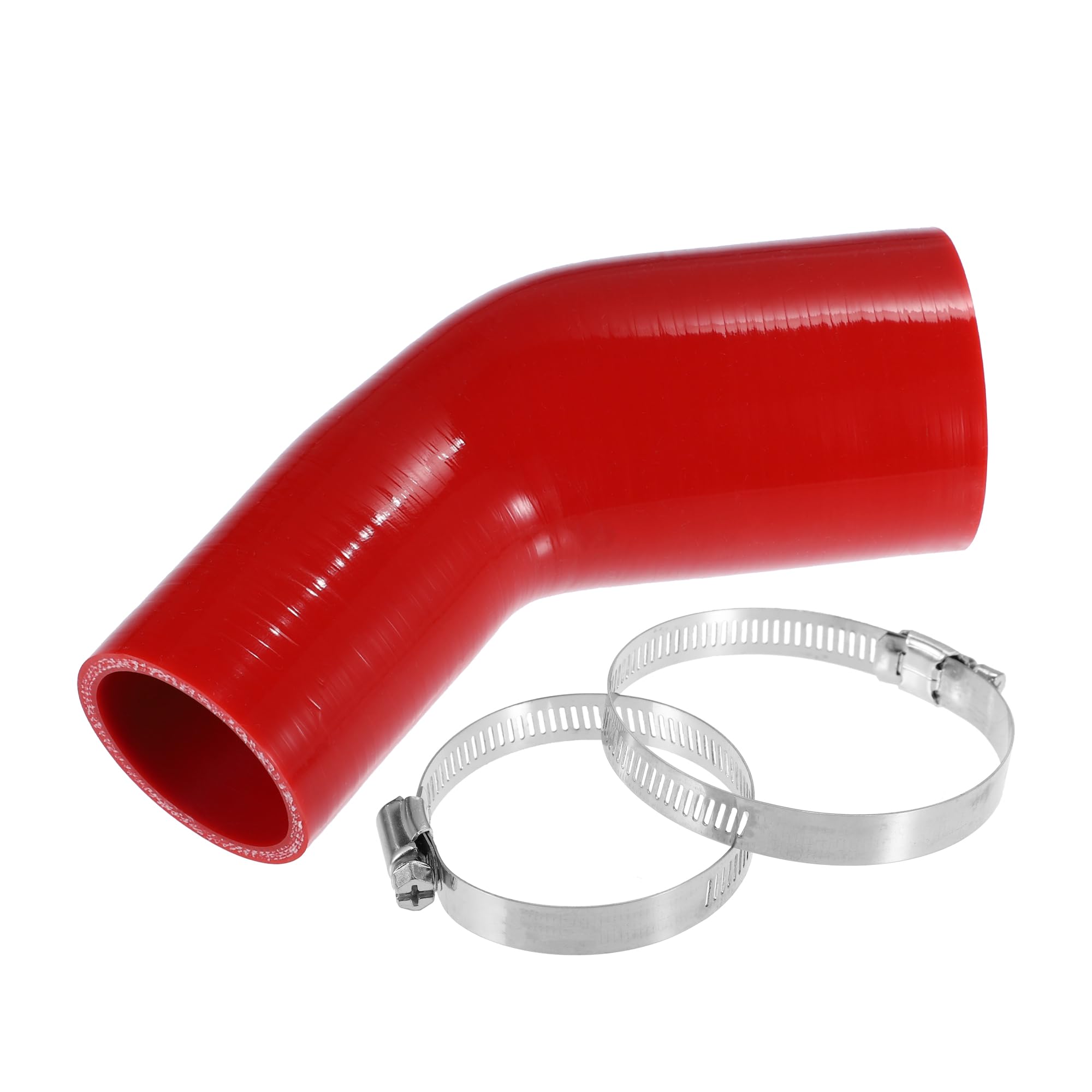 

X AUTOHAUX Car Elbow Reducer Silicone Hose Coupler Intercooler Tube Intake Piping 45 Degree 51mm-63mm червоний