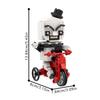 Horror Movie Bicycle Art BrickheadZ Doll Model Building Blocks Art the Clowned Evil Clown Figure Assembling Toy Halloween