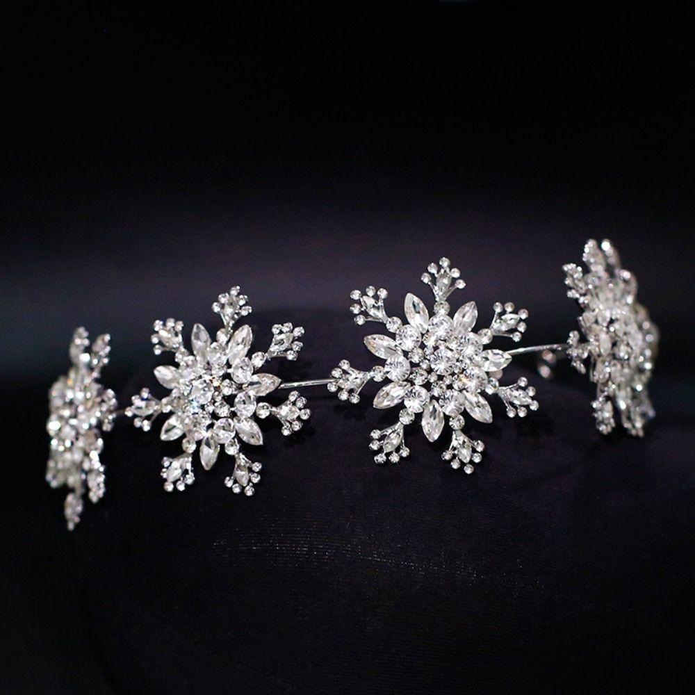 Sparkling Floral Bridal Tiaras Exquisite Women Hair Hoop Pageant Diadem Headband  Gifts