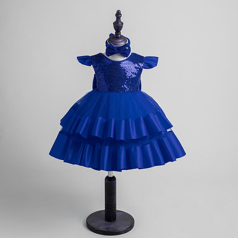 First Birthday Princess Dress - Girls' Mesh Puff Skirt Costume for Kids, Summer Wear