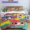 Σετ Κλινοσκεπασμάτων 3 Τεμαχίων Powerpuff Girls Adventure Print με Κάλυμμα Παπλώματος και 2 Μαξιλαροθήκες Οικιακό Δώρο Γενεθλίων