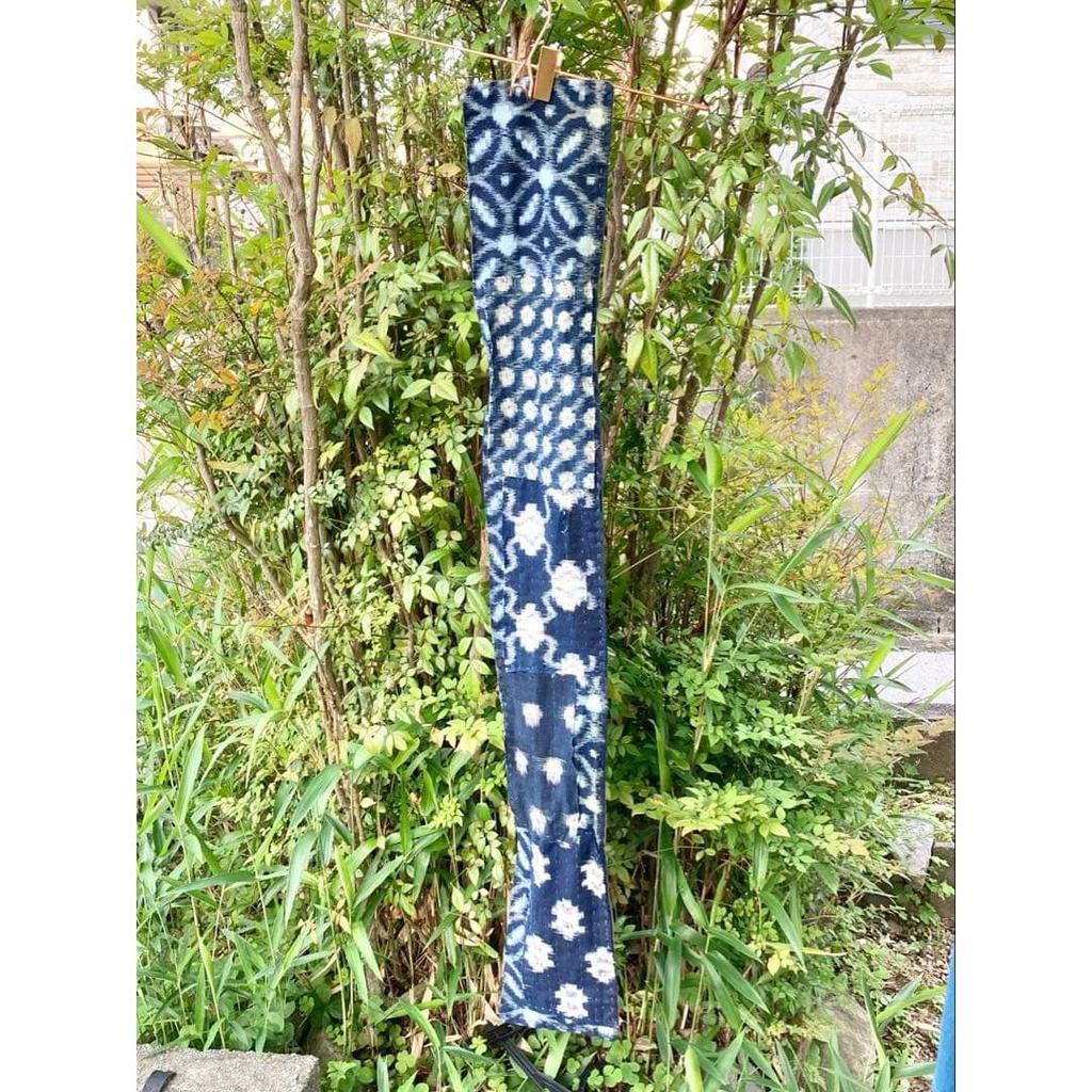 Used B67 Rags, Stole, Old Cloth, Remake, Indigo Dye, Kasuri, Patchwork, Patching, Sashiko