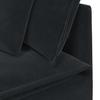 Modular Sofa Corner Module with Cushions Black 100 Cm