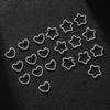 20Pcs Heart Shape Braid Hair Rings Metal Embossed Hair Hoops New Dreadlock Hair Accessories  Women