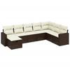 VidaXL Garden Lounge Set with Cushions 8 Pcs, Patio Sofas, Patio Furniture Set, Outdoor Furniture, Brown 3263589