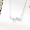 Heartbeat Line Pendant Necklace with Sparkling Open Heart Detail Elegant Romantic Jewelry for Women