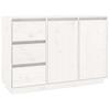 Vidaxl Cabinet, White, 111X34X75 Cm, Solid Pine Wood