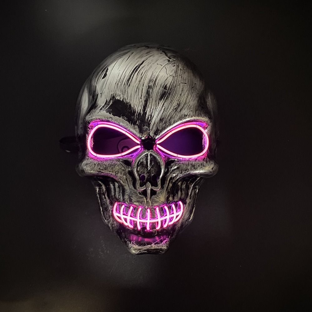 Luminous Cosplay Mask Ghost Party Props EL Wire Party Mask Props  Halloween