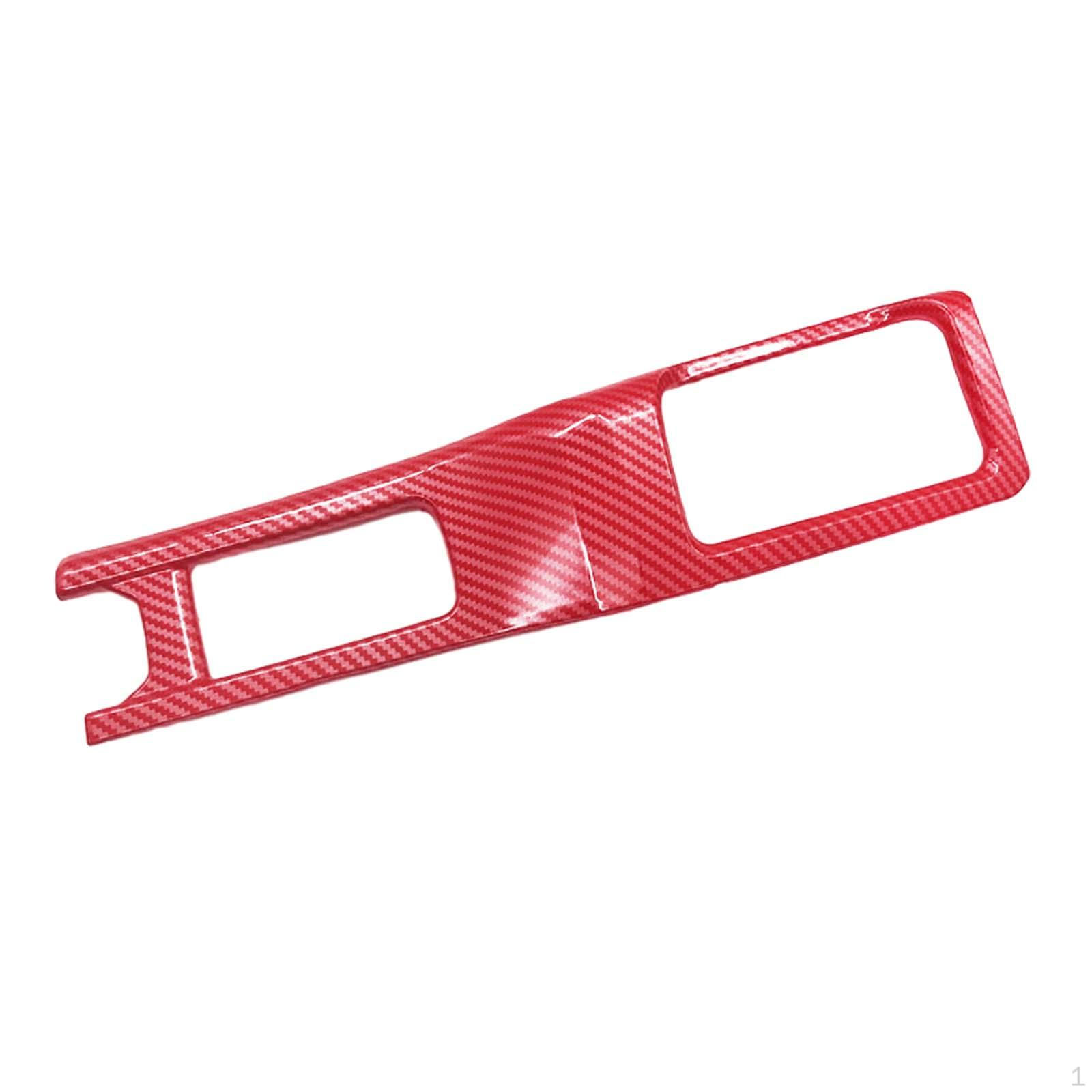 

Car Gear Shifter Panel Cover, Durable, Easy Installation, Replace for JL Interior Accessories Red Carbon Fiber