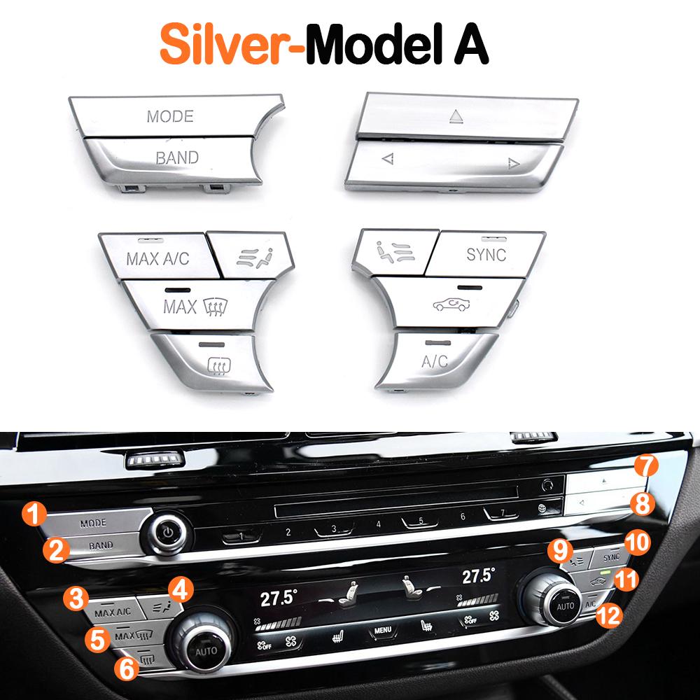 Dashboard Air Conditioning Control AC Buttons Switch Cover Repair Kit For BMW 5 6GT 7 Series G30 G31 G32 G11 G12 2017-2023
