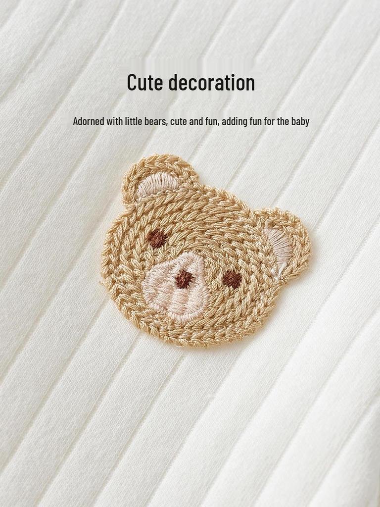 Pure Cotton Baby Bodysuit: No-Bone Crawling Jumpsuit for Boys & Girls