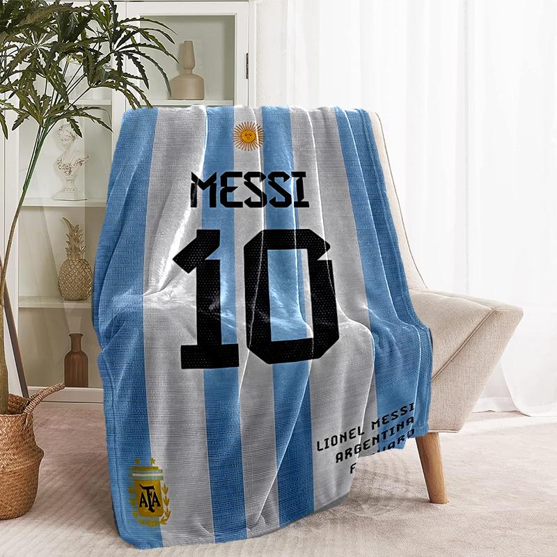 Coperta Stampata Lionel Messi - Morbida e Confortevole, per Camera da Letto, Viaggio, Divano, Decorazione Casa - Regalo di Compleanno Natale per Amico
