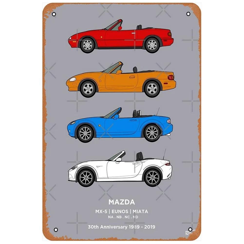 Cars Racing Metal Tin Signs Vintage Senna Mille Miglia Le Mans 1966 Auto Wall Art Posters for Man Cave Cafe Bars Pubs Decorat