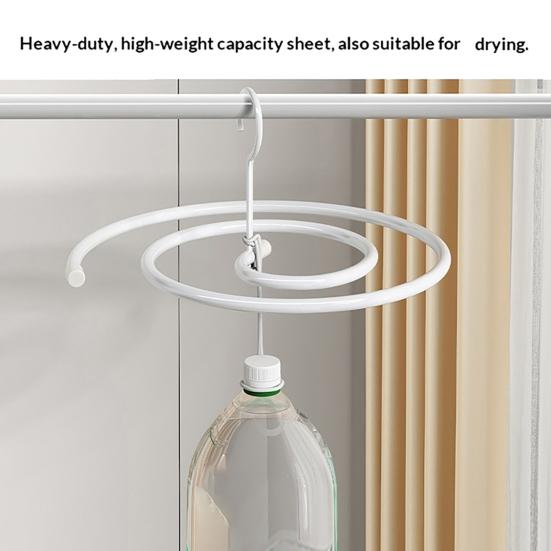 Spiral Clothes Drying Rack Quick Drying Durable Iron Hangers Heavy Load Capacity Space Saving Rack for Quilts And Blankets