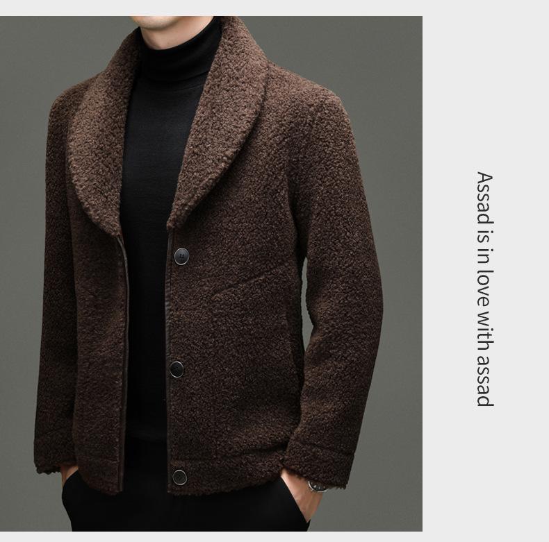 Men's Double-sided Sherpa Fleece Jacket 2025 - Winter Casual Mid-aged & Young Style, Thick and Warm Outerwear