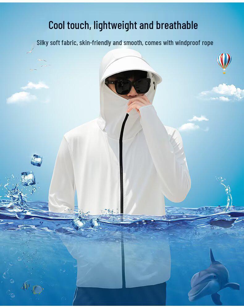 Sommer Ice Silk Atmungsaktive UV-Schutzjacke für das Angeln im Freien