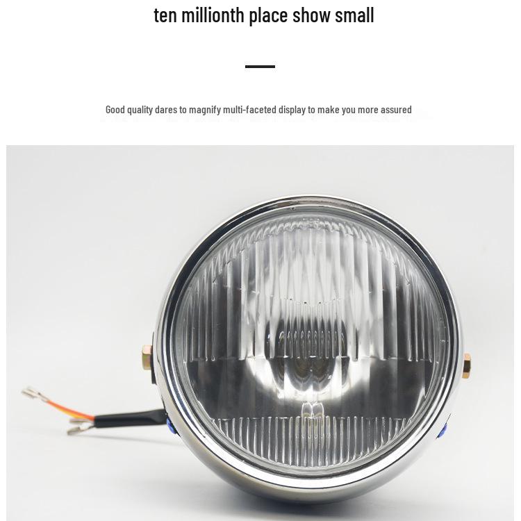 Jialing JH70 Moped Headlight Assembly: Square & Round Bulb Options for Motorcycle Accessories