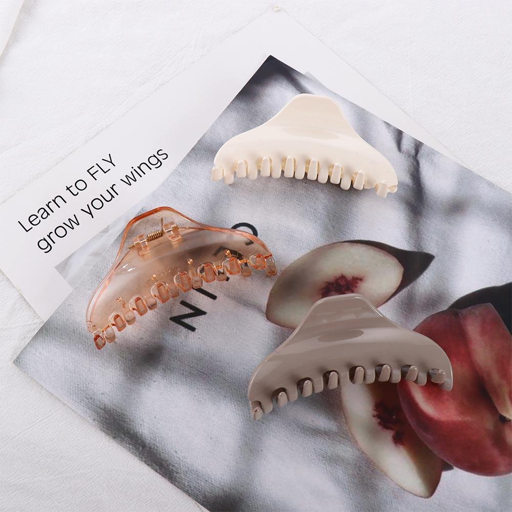 Simple Korean Transparent Woman Girls Crab Clips Hair Accessories Ponytail Holder Hair Claws