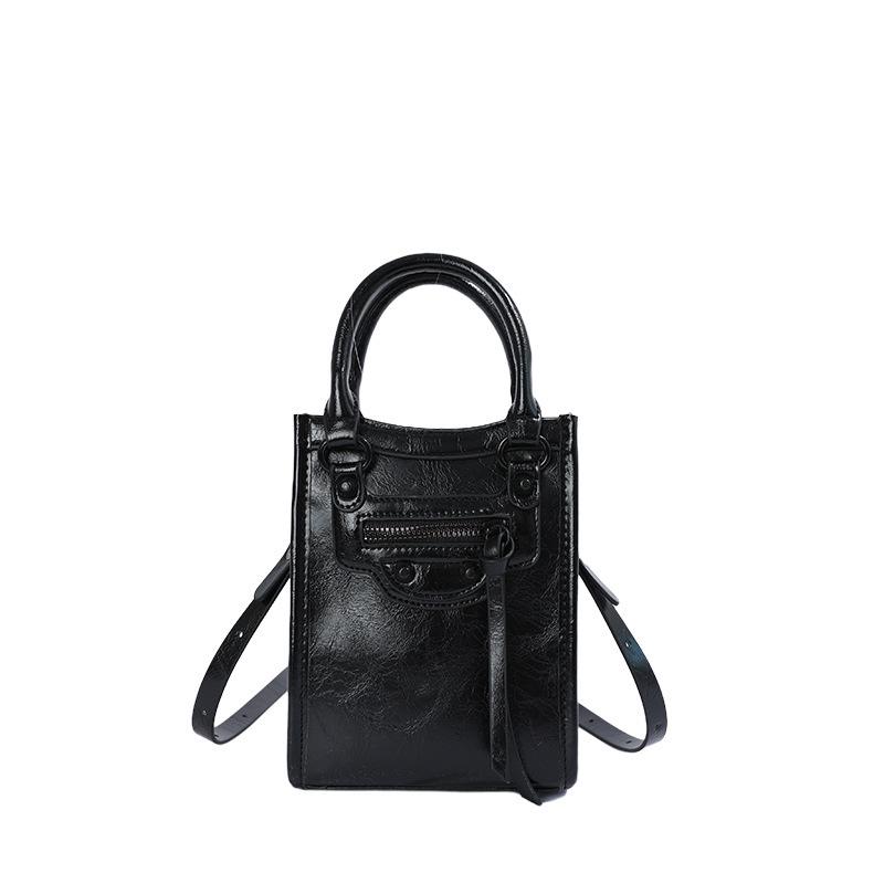 2026 Women's Trendy Rivet Motorcycle Crossbody Bag - High-Quality Textured Phone Handbag