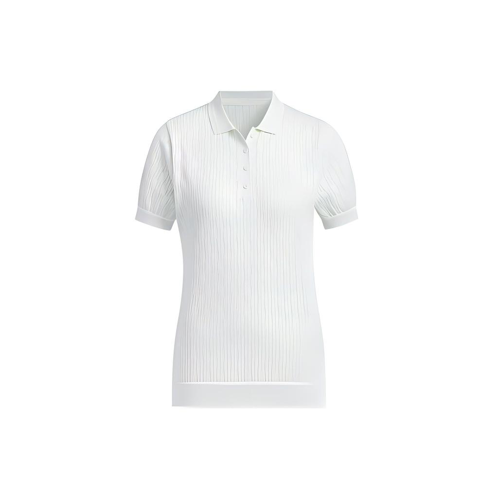 adidas Primeknit Short Sleeve Polo Shirt Solid Color Golf Polo Shirt Women Tops Light-Green IN6617
