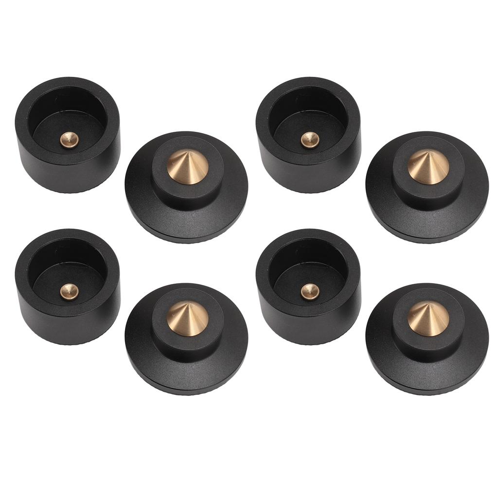 4Pcs Spker Isolation Feet Pad Aluminum Alloy Spker Spike Pad for Subwoofer Amplifier CD DVD Player