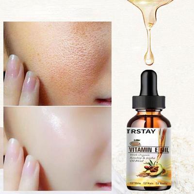 Rozjasňující esence na obličej Zpevňující a hydratační esenciální olej s vitamínem E Repair & Care Fluid
