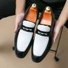 Men's shoes large size casual shoes fashion foot loafers trend British style small leather shoes