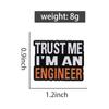 Lapel Badge Brooch Pin Engineering Cost Control Brooch English Letters Brooch  Clothes Pins