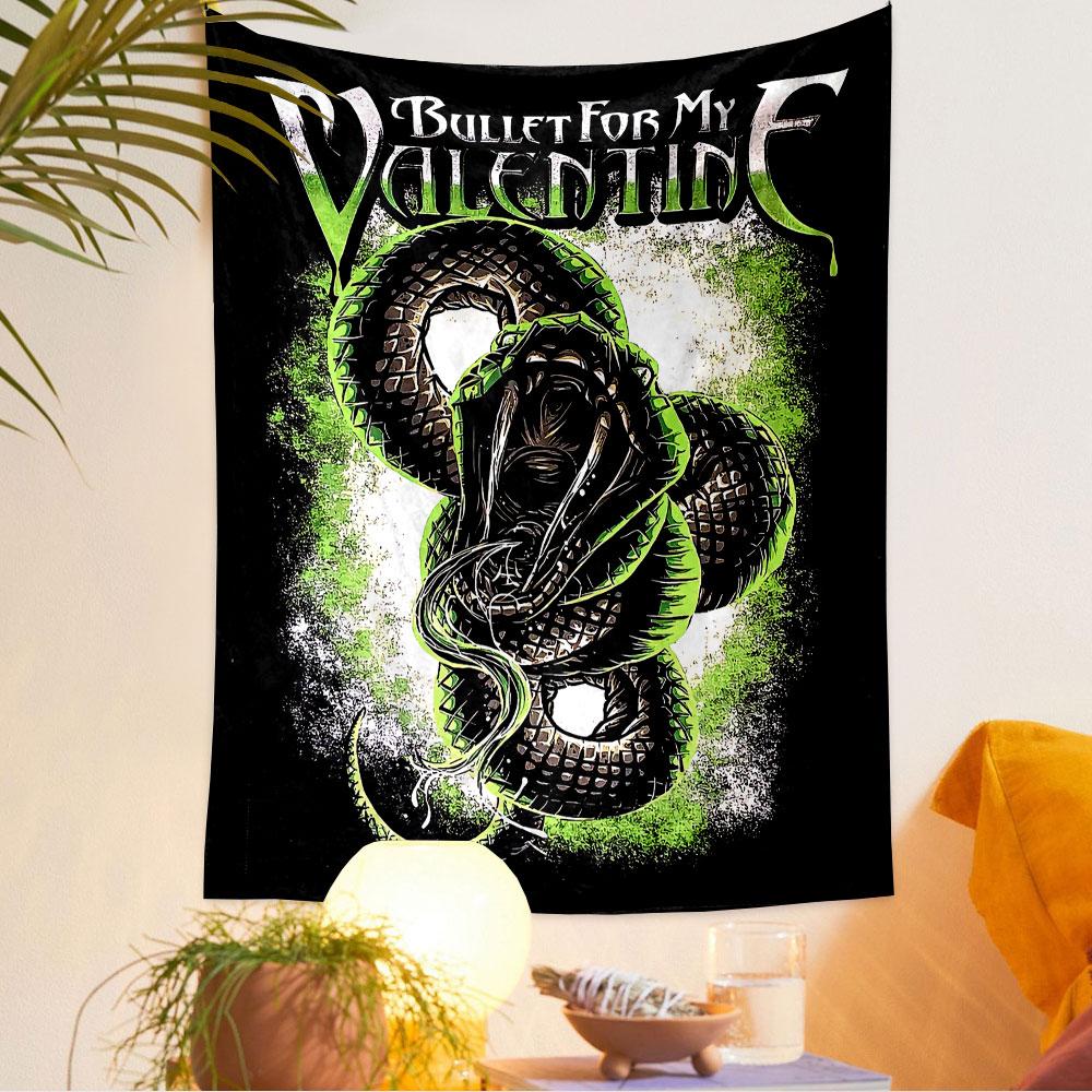 Bullet for My Valentine Tapestry Wall Hanging, Metal Band Poster Art, Rock Wall Decor for Bedroom Living Room Dorm