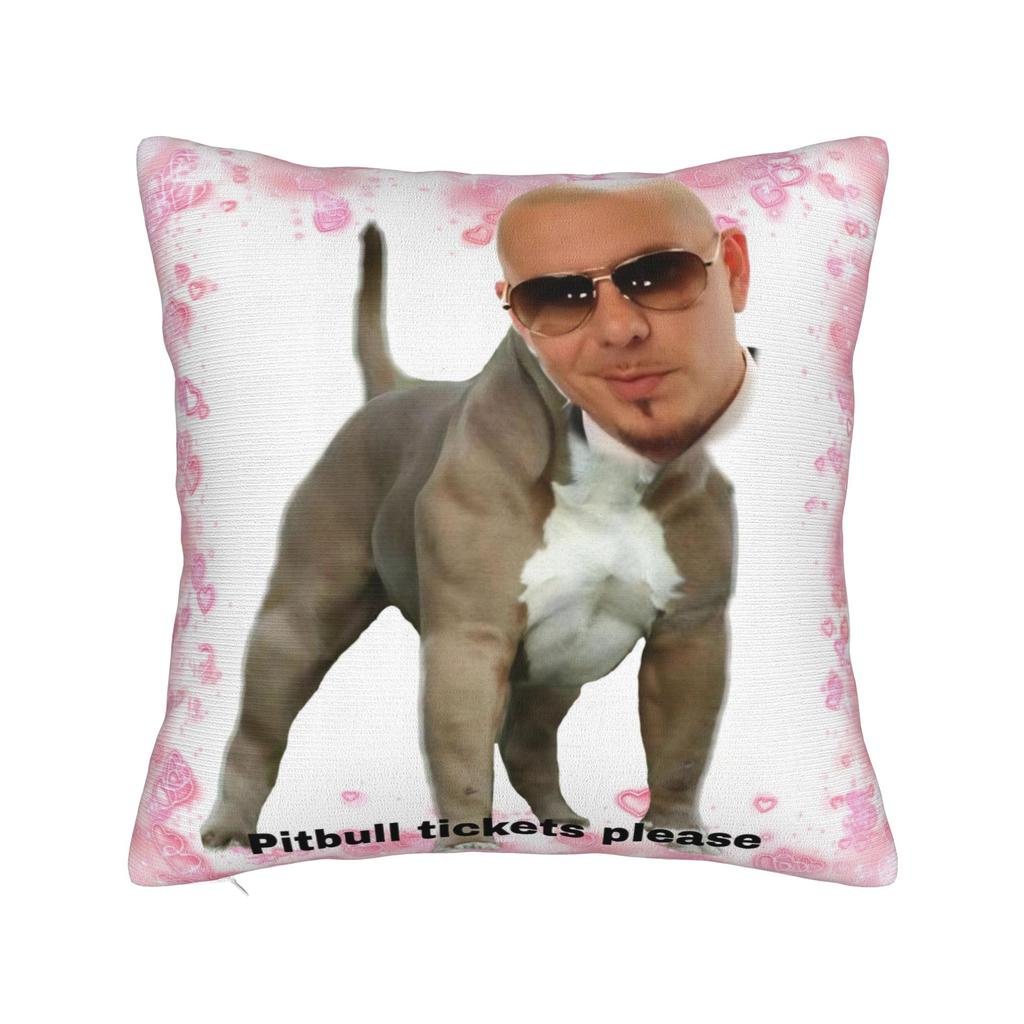 Decorative Pillow Covers Pitbull Mr Worldwide Tour Merch Home Throw Pillow Case Cover Square MultiSize