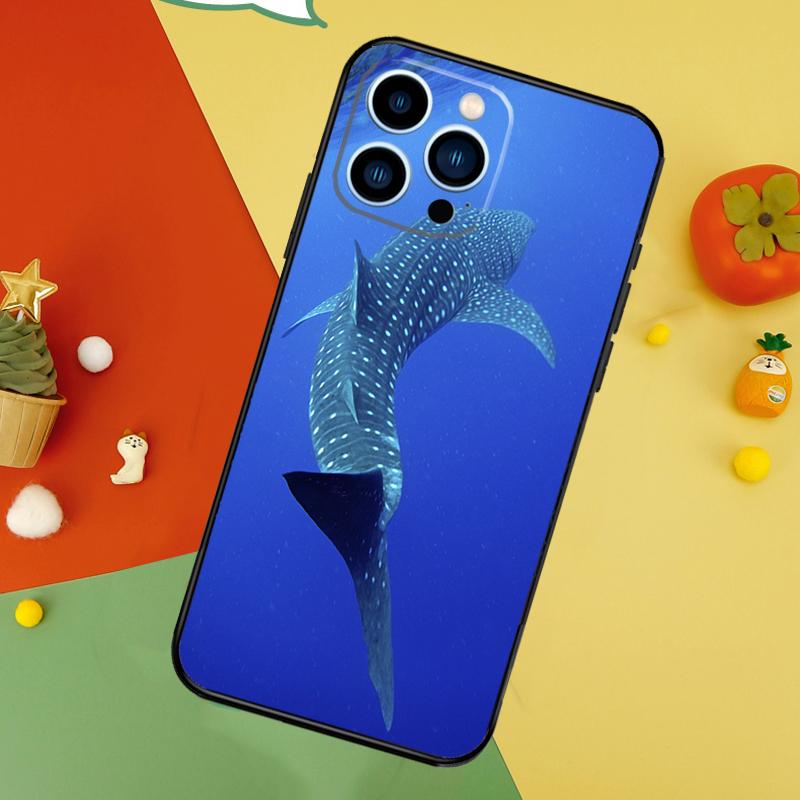 Ocean Whale Shark Swimming Phone Case For iPhone 17 Pro Max 16 15 14 13 12 11 Pro Max Plus 12 13 Mini 16e 17 Air Cover