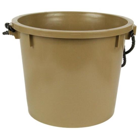 

Midoricho Professional Building Material Container Tough Rubber Bucket with Rope Handle 14L Brown