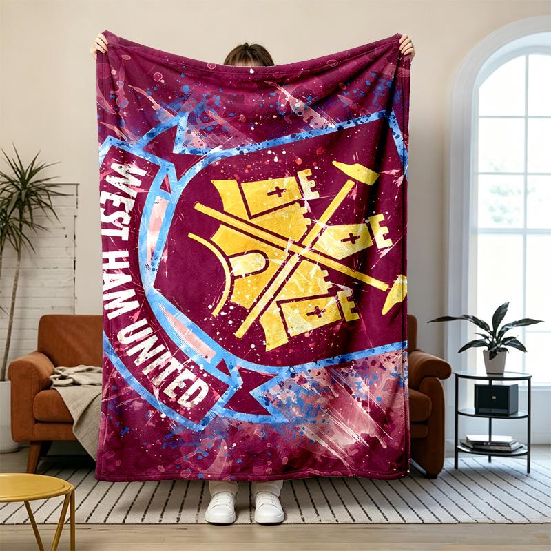 West Ham Morbida e confortevole flanella Adatta per divani salotti campeggio all'aperto viaggi e fa anche un ottimo regalo di anniversario