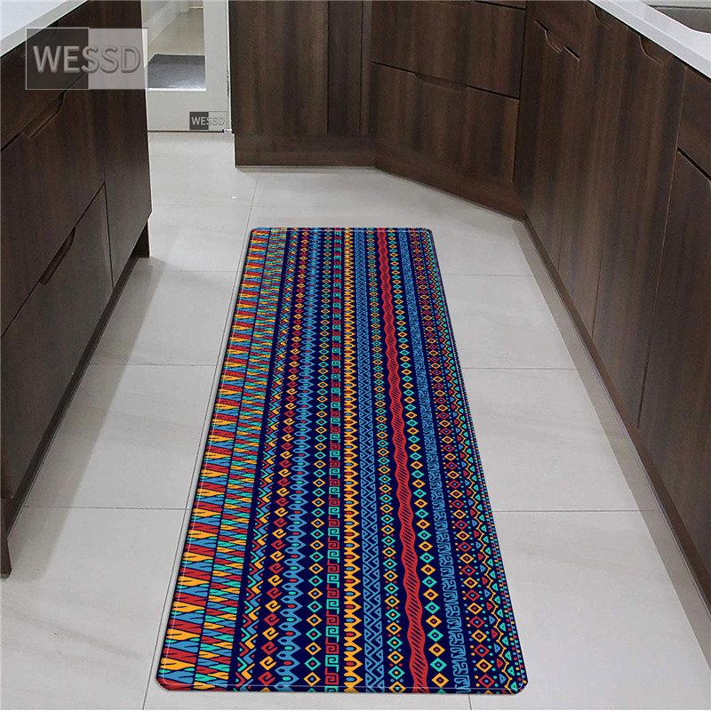 

Племя с геометрическим принтом, кухонный коврик, Wasahble, африканский этнический декор для дома, небольшой ковер для гостиной, ковер для спальни 60x90cm