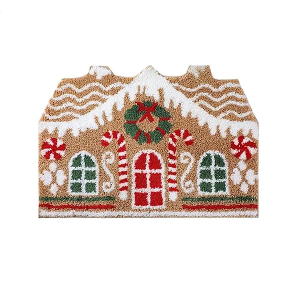 

Cartoon Christmas Floor Mat Non-Slip Xmas Bedroom Welcome Doormat Christmas Decoration B