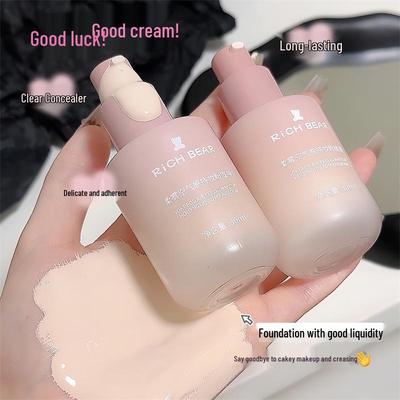 RichBear Matte Long-Lasting Moisturizing Foundation - Non-Cakey, Breathable, Skin-Friendly Base Makeup for Women.