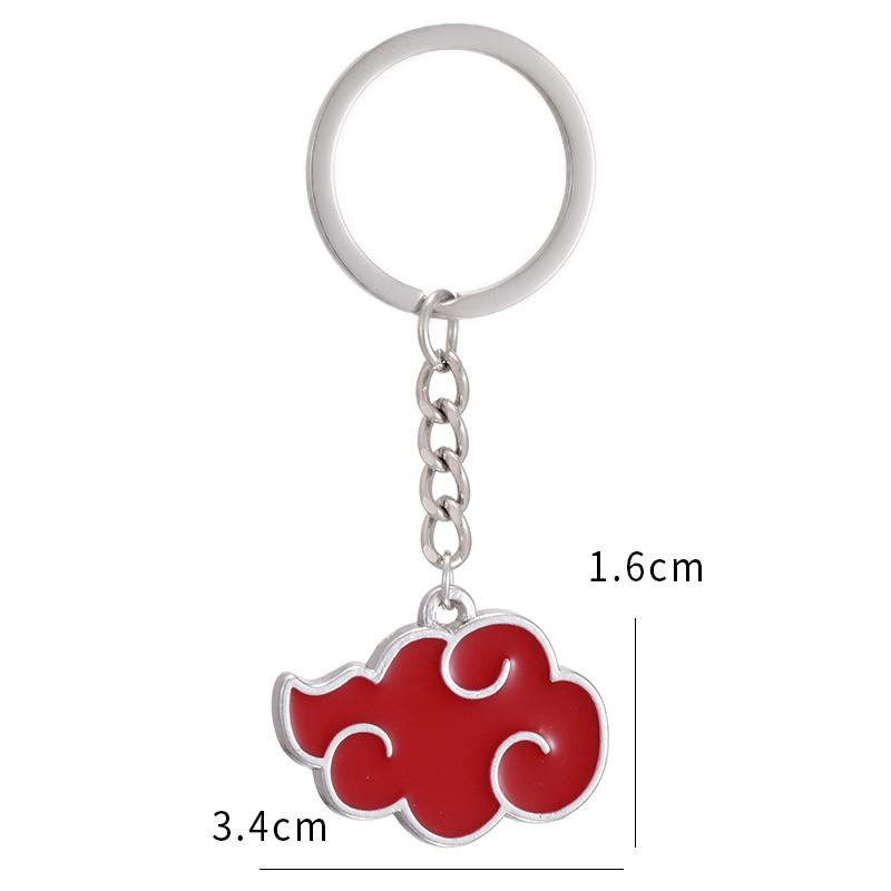 Hot Japanese Anime Cosplay Akatsuki Organization Red Cloud Sign Metal Unisex Pendant Trendy Jewelry Women Men Necklace
