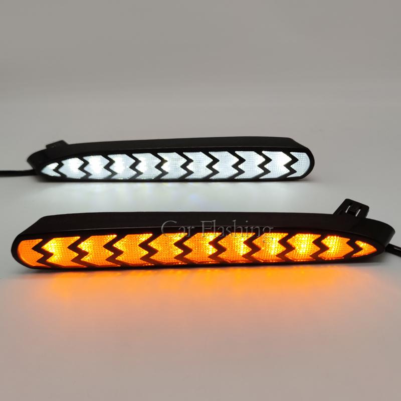 For Toyota Corolla SE XSE US Type Car LED Daytime Running Light with Yellow Turn Signal Fog Lamp
