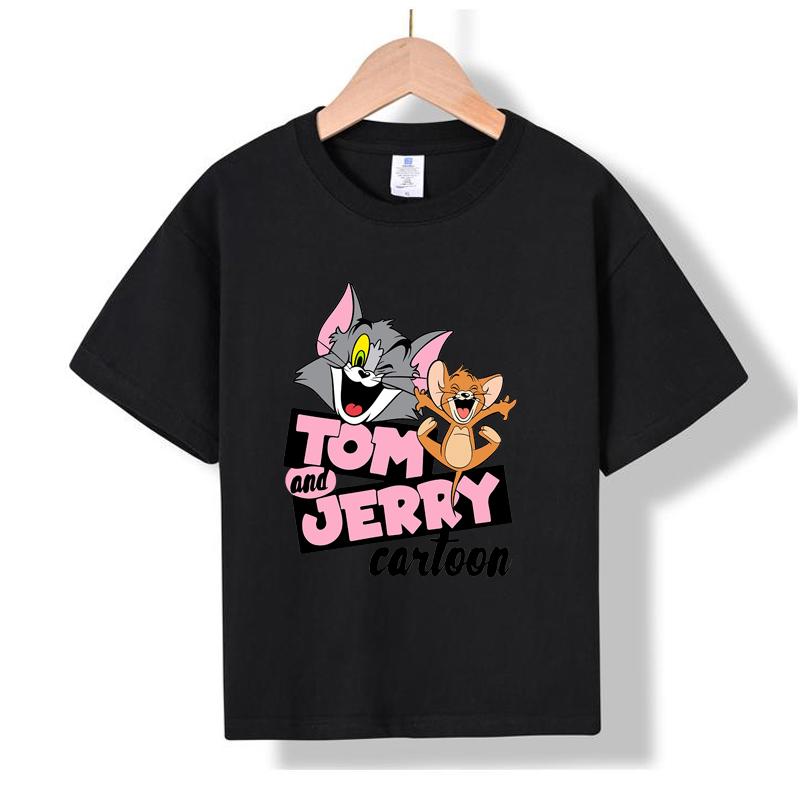 

MC-27 MINISO 2026 Summer New Printed Cotton Round Neck T-shirt for Children Aged 1-16, Boys and Girls 100