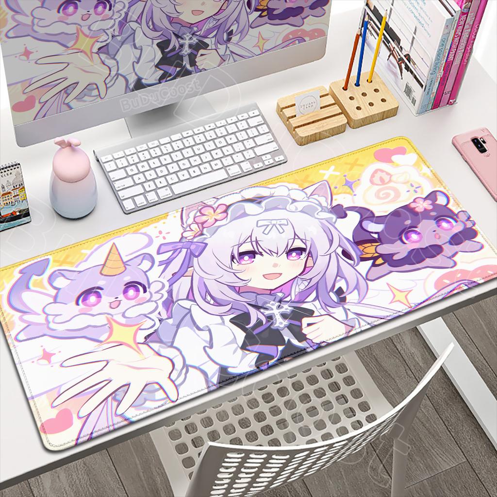 Anime Amphoreus Mouse Pad Gaming Honkai Star Rail Chrysos Heir Desk Mat Computer Accessories Mousepad Stitch Edge Keyboard Mat