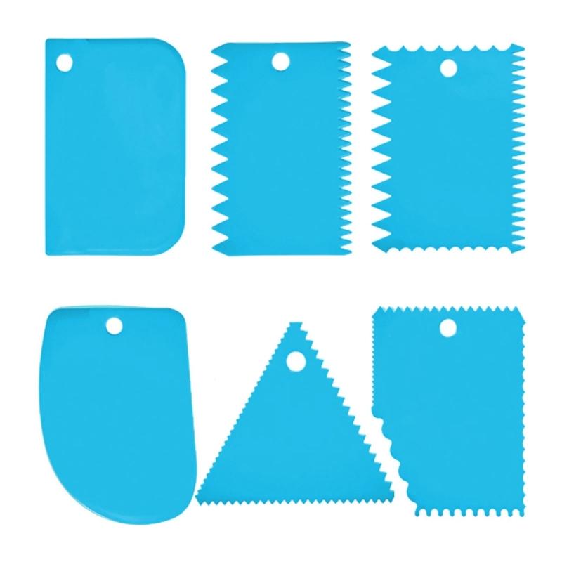 6PCS Plastic Scraper Set Glues Spreader For Smooth Application Of Clay Plaster Adhesive And Craft Materials