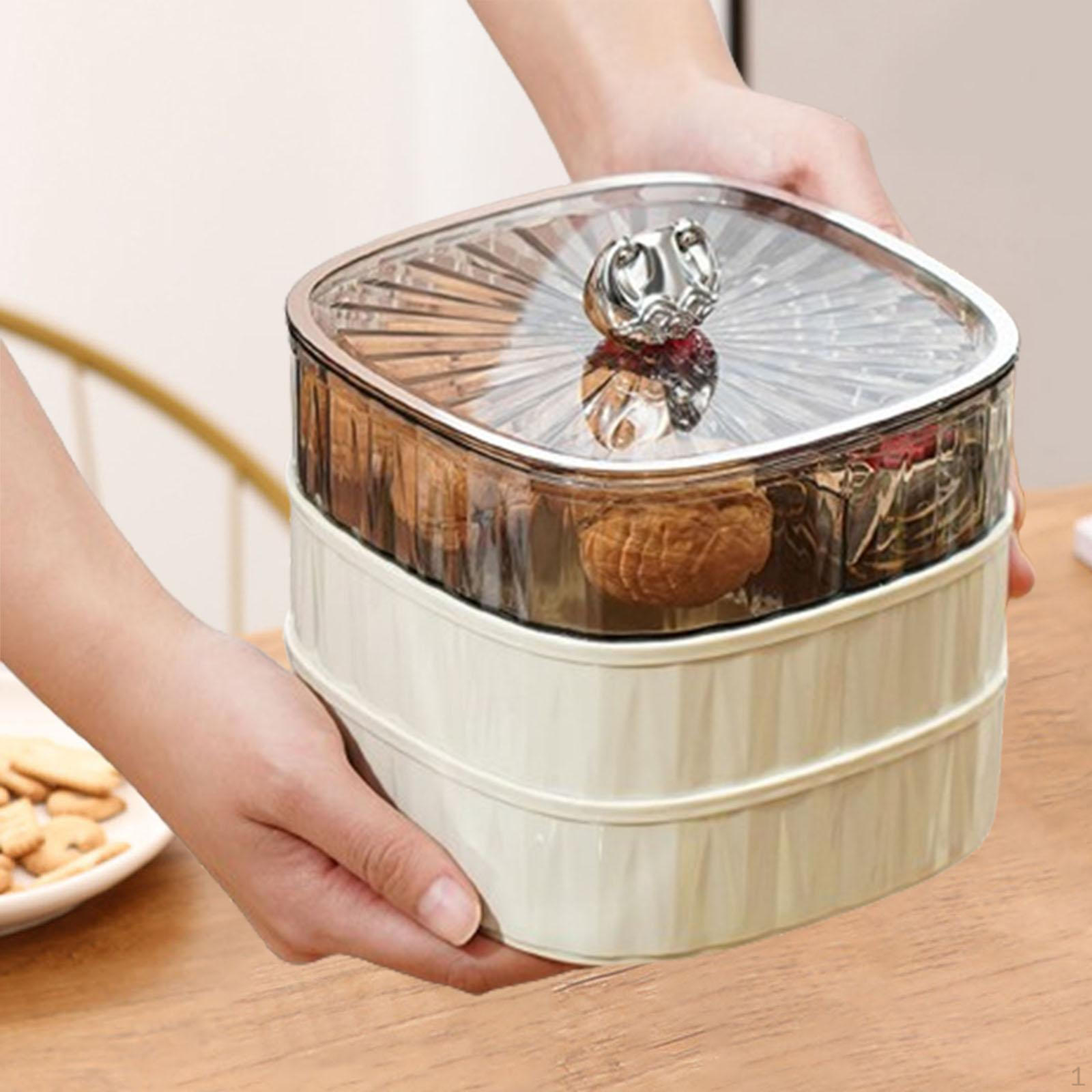 

Разделенный поднос для закусок, фруктовая тарелка, закуски, органайзер, миска 3 double layer