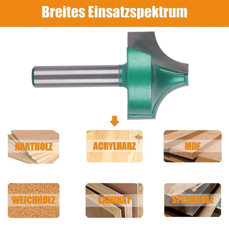 Alloy Router Bit 8mm Shank Collection Including Flat Ballnose V Shaped Cutters for Woodcrafts Projects