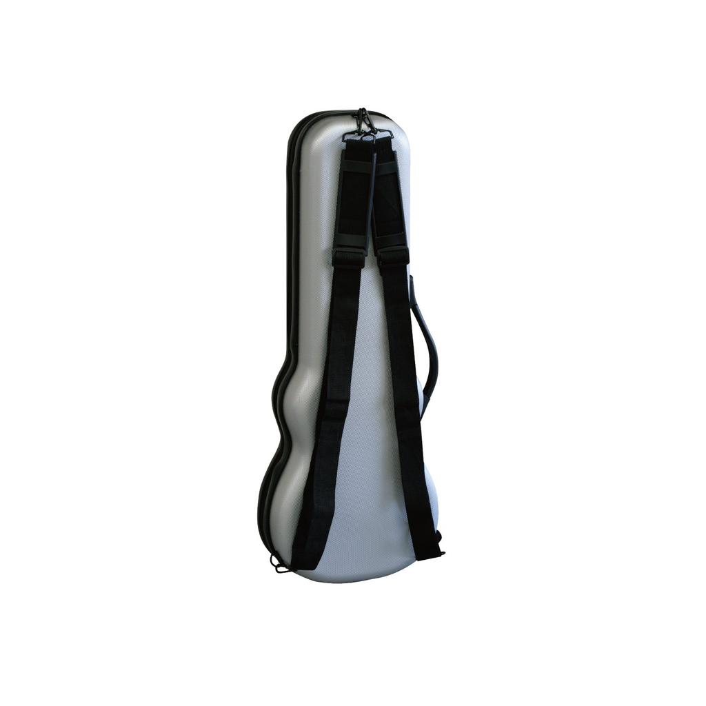 Kikutani Ukulele Case, Soprano Size, Lightweight ABS Resin, Silver, UPC-10N SIL
