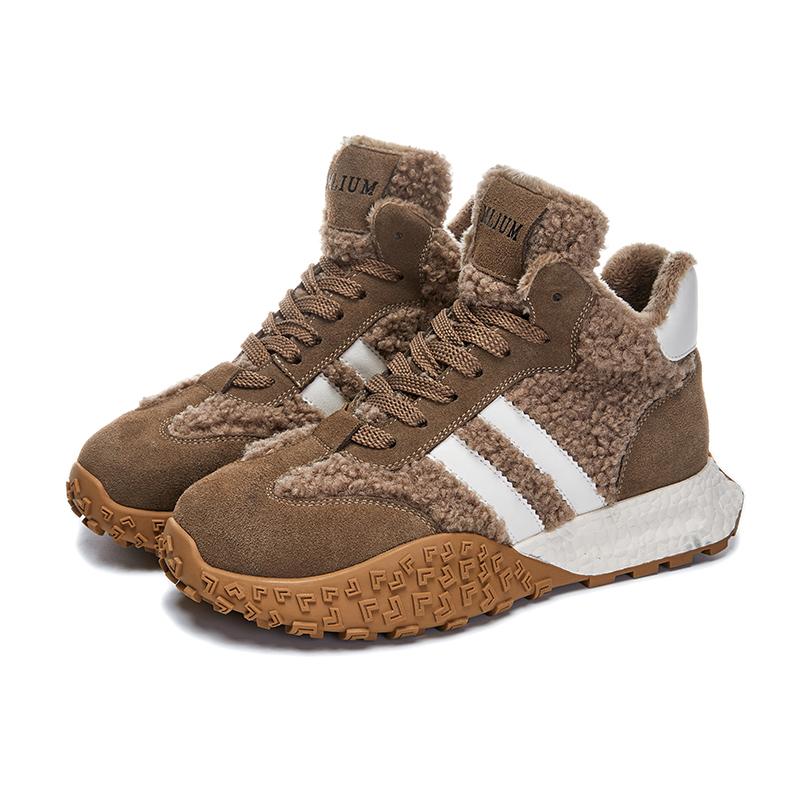 Fashion AIYUQI Female Boots Winter Women Sneaker Shoes Genuine Leather Platform Dexun Shoes Women Color Matching Women Winter Shoes